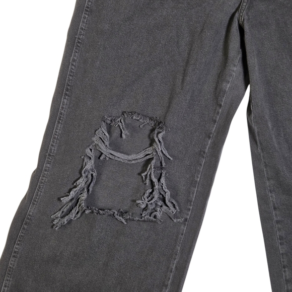 We The Free Ollie Extreme Wide Leg Distressed Denim Washed Black Size 31 NWT - Picture 3 of 15